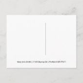 金ゴールドグリッター紙吹雪保存日付赤面バラ 案内ポストカード (裏面)