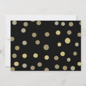 金ゴールドグリッター紙吹雪婚約 招待状 (裏面)