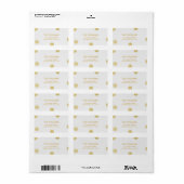 金ゴールドグリッター紙吹雪宛名ラベル ラベル (フルシート)