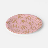 金ゴールドグリッター紙吹雪紙プレート ペーパープレート (アングル)