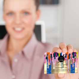 金ゴールドグリッター紙吹雪自筆駆動フレーム 名刺