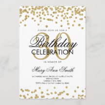 金ゴールドグリッター紙吹雪30thバースデーホワイト