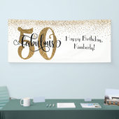 金ゴールドグリッター紙吹雪50 &素晴らしいハッピーバースデー 横断幕 (トレードショー)