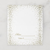 金ゴールドグリッター紙吹雪 プレイスカード (外部開封)