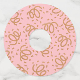 金ゴールドグリッター紙吹雪 ワイングラスタグ