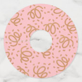 金ゴールドグリッター紙吹雪 ワイングラスタグ (裏面)