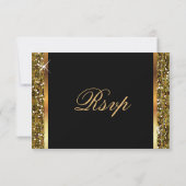 金ゴールドグリッター紙吹雪 招待状 (裏面)