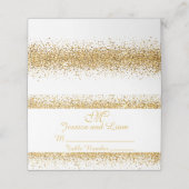 金ゴールドグリッター紙吹雪(白地) プレイスカード (外部開封)