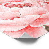 金ゴールドグリッター素朴フローラ結婚のウェルカムサイン ポスター (角)