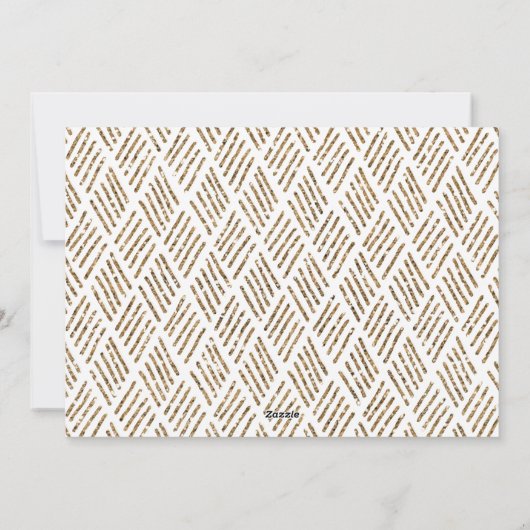 金ゴールドグリッター結婚したと明るいフォトフレーム シーズンカード (裏面)