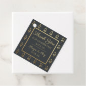 金ゴールドグリッター結婚の花の返り贈り物 フェイバータグ (インサイチュ)