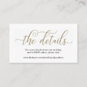 金ゴールドグリッター結婚のWebサイト情報エンクロージャカード エンクロージャーカード (正面)