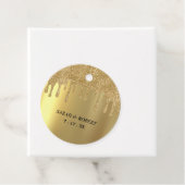 金ゴールドグリッター結婚ドリップ フェイバータグ (インサイチュ)