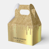 金ゴールドグリッター結婚ドリップ フェイバーボックス (裏面サイド)