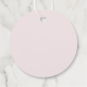 金ゴールドグリッター結婚ハートサンキューピンク フェイバータグ (裏面)