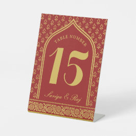 金ゴールドグリッター結婚フラワーのテーブル番号と名前 台座サイン