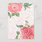 金ゴールドグリッター結婚フローラ情報ゲストカード エンクロージャーカード (裏面)