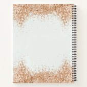 金ゴールドグリッター結婚ブライダルシャワー ノートブック (裏面)