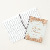 金ゴールドグリッター結婚ブライダルシャワー ノートブック (内部)