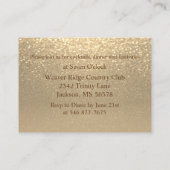 金ゴールドグリッター結婚披露宴エンクロージャカード エンクロージャーカード (裏面)