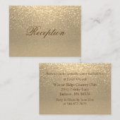 金ゴールドグリッター結婚披露宴エンクロージャカード エンクロージャーカード (正面/裏面)
