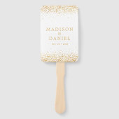 金ゴールドグリッター結婚紙吹雪式 ハンドファン (正面)