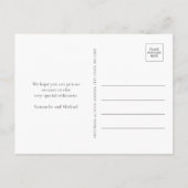 金ゴールドグリッター結婚50周年記念 インビテーションポストカード (裏面)