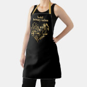 金ゴールドグリッター美しいサロンツールハート美容師 エプロン (インサイチュ)