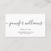 金ゴールドグリッター美しいスタイリスト書モダン道 名刺 (裏面)