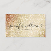金ゴールドグリッター美しいスタイリスト書モダン道 名刺 (正面)