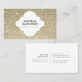 金ゴールドグリッター美しい、メイクアップアーティスト、サロン 名刺 (正面/裏面)