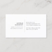 金ゴールドグリッター美しい、メイクアップアーティスト、サロン 名刺 (裏面)