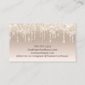 金ゴールドグリッター美しい 名刺 (裏面)