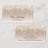 金ゴールドグリッター美しい 名刺 (正面/裏面)