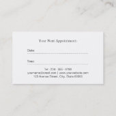 金ゴールドグリッター美容師はさみアポイントメント 予約カード (裏面)