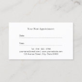 金ゴールドグリッター美容師はさみアポイントメント 予約カード (裏面)