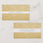 金ゴールドグリッター美容師アポイントメントカード 予約カード (正面/裏面)