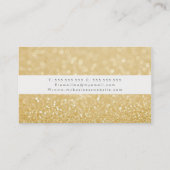 金ゴールドグリッター美容師アポイントメントカード 予約カード (裏面)