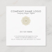 金ゴールドグリッター華美曼荼羅 スクエア名刺 (裏面)