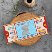 金ゴールドグリッター象チケットカップル赤ちゃんシャワー 招待状