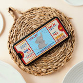 金ゴールドグリッター象チケットカップル赤ちゃんシャワー 招待状