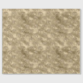 金ゴールドグリッター象 ラッピングペーパー (フラット)