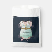 金ゴールドグリッター赤ちゃん服フローラ赤ちゃんシャワー フェイバーバッグ (正面)