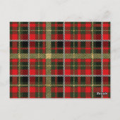 金ゴールドグリッター赤と緑の格子模様クリスマスパーティー ポストカード (裏面)