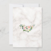 金ゴールドグリッター赤面フローラマーブルリハーサルディナー 招待状 (裏面)