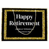 金ゴールドグリッター退職パーティー ラージペーパーバッグ (裏面)