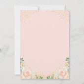 金ゴールドグリッター鍵バラガーデン引っ越し祝いパーティー招待状 招待状 (裏面)