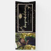 金ゴールドグリッター院長キャップ、写真卒業 横断幕 (縦)