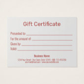 金ゴールドグリッター雪片ギフトボックスレッドギフトカード (裏面)