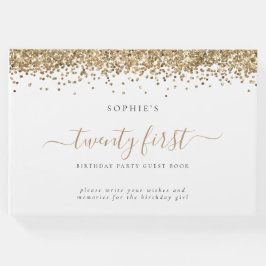 金ゴールドグリッター21歳の誕生日パーティー ゲストブック